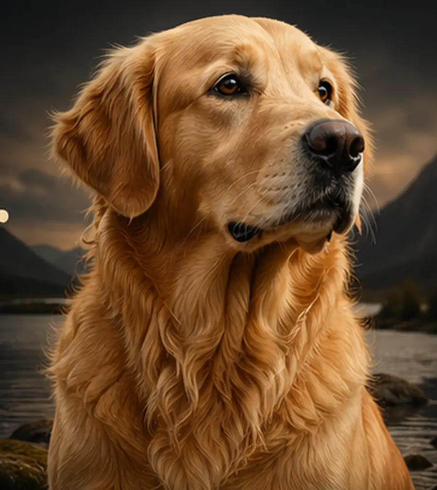 Golden Retriever hero artwork from the Golden demo.
